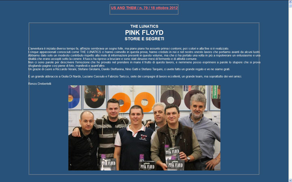 Us and Them news - ott. 2012