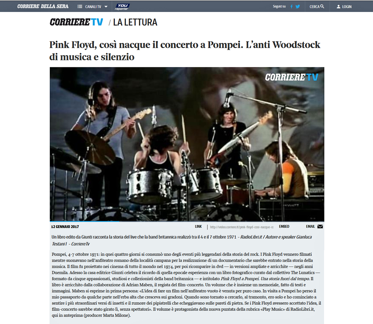 Corriere TV (web) 12 gen 2017