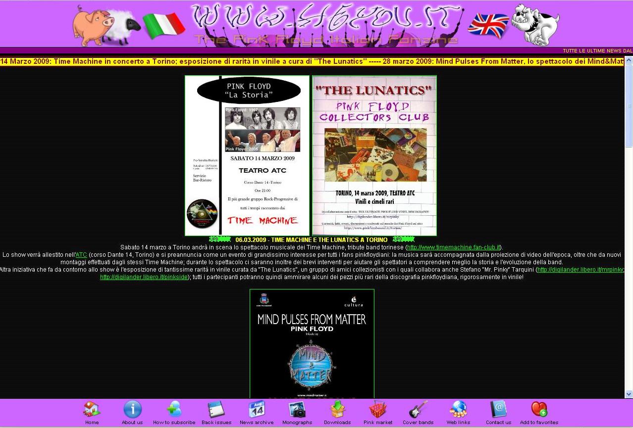 The Lunatics Expo - TORINO 2009 - Hey You site review