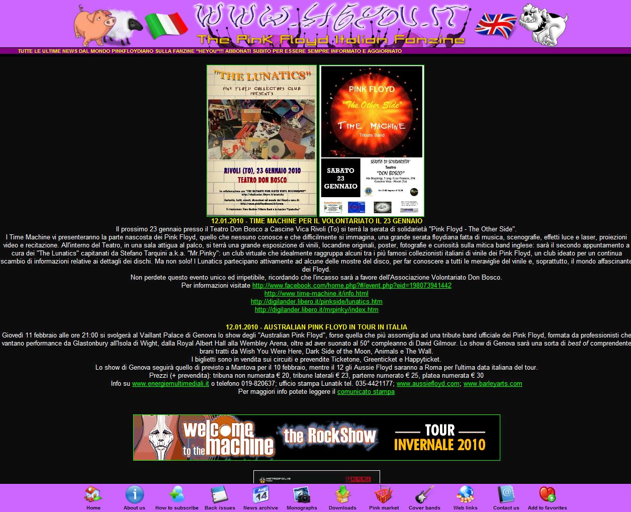 The Lunatics Expo - TORINO 2010 - Hey You site review