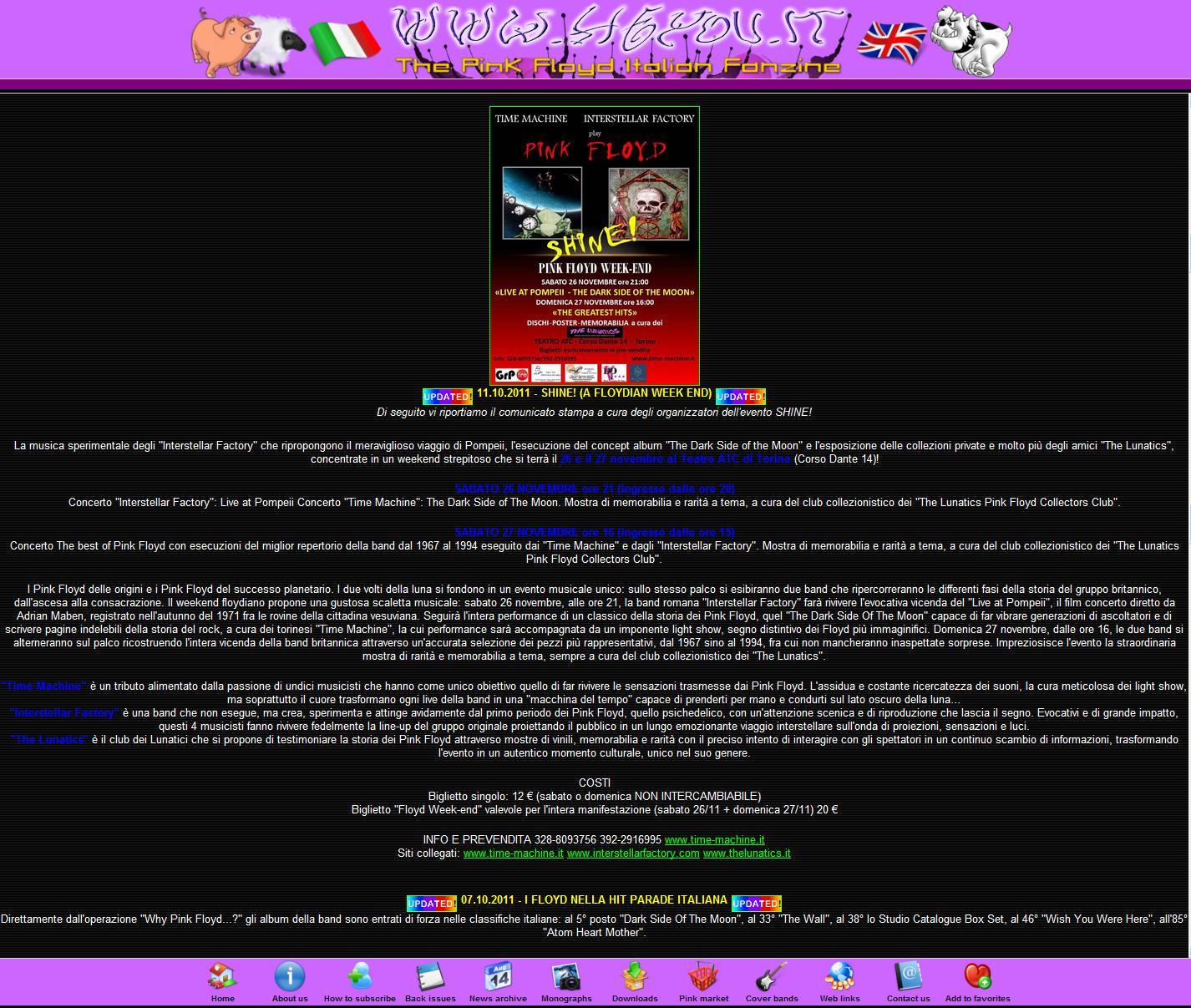 The Lunatics Expo - TORINO NOV. 2011 - Hey You site review