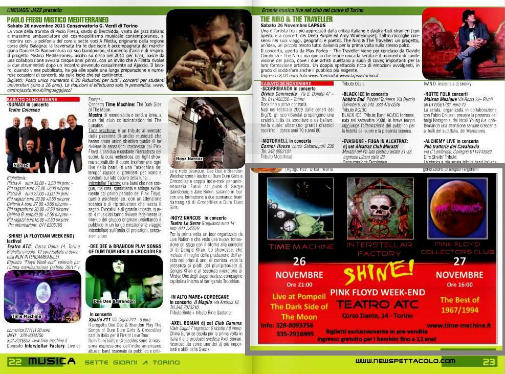 The Lunatics Expo - TORINO NOV. 2011 - News Spettacolo Torino n.857 site review