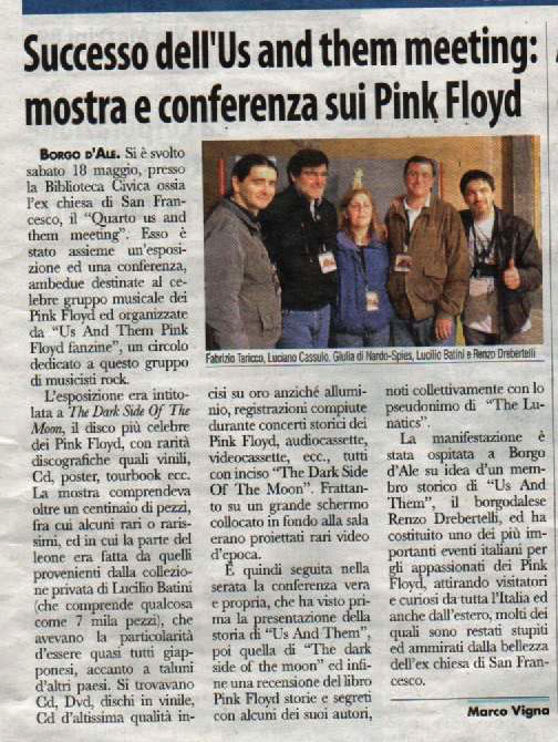 The Lunatics Expo - Us And Them Meeting 2013 - La Gazzetta 22-05 review