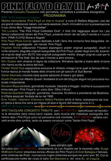 The Lunatics Expo - Pink Floyd Day III - BRESCIA 12 Apr. 2014