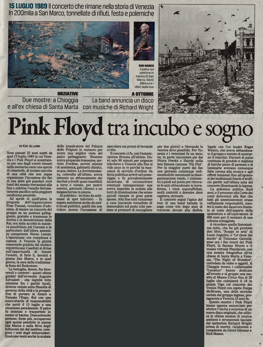 The Lunatics exhibitions - CHIOGGIA 2014 - Il Gazzettino di Venezia 15 lug 2014 review