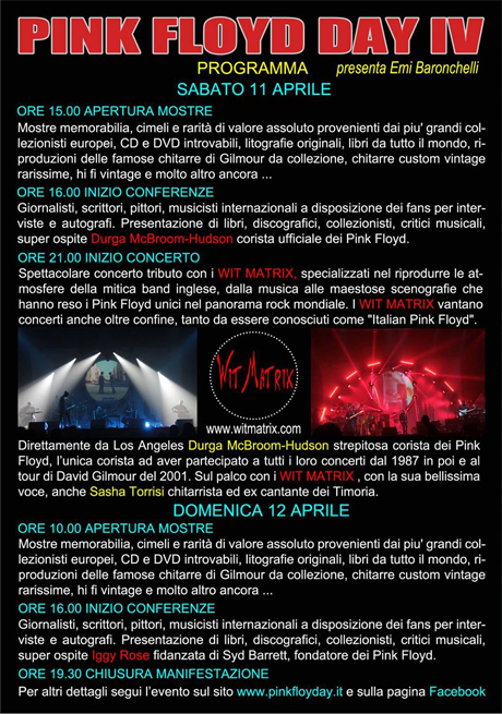 The Lunatics Expo - Pink Floyd Day IV - TREBASELEGHE 11 Apr. 2015