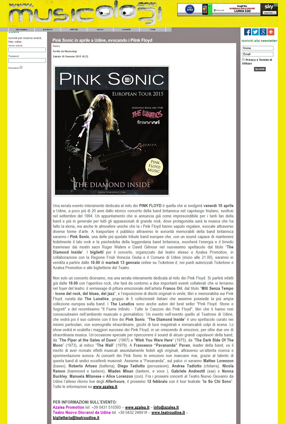 The Lunatics exhibitions - UDINE 2015 - Musicologi (web)