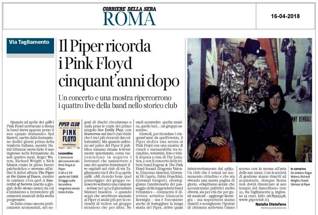 The Lunatics exhibitions - ROMA 2018 - Corriere Della Sera (web)