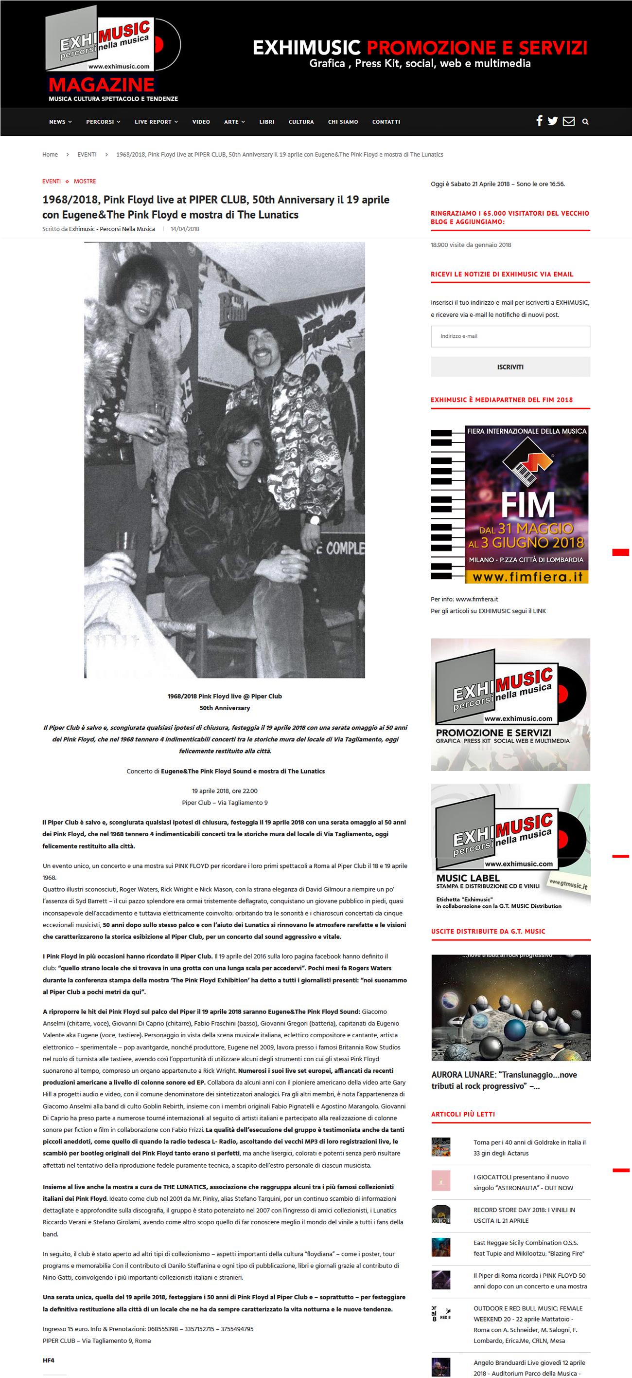 The Lunatics exhibitions - ROMA 2018 - Exhimusic (web)