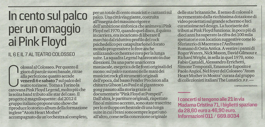 The Lunatics exhibitions - TORINO 2019 - Torino Sette (6 dic.)